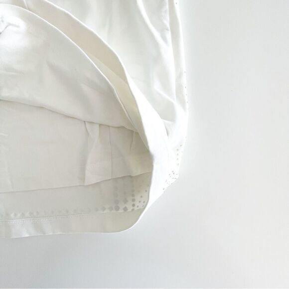 Bebe Dress Bodycon White Gold Silver Embellishments Lined Women 's M Back Zip - Picture 6 of 11